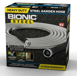 Bionic Steel Metal Garden Hose - Heavy Duty 304 Stainless Steel Lifetime Hose