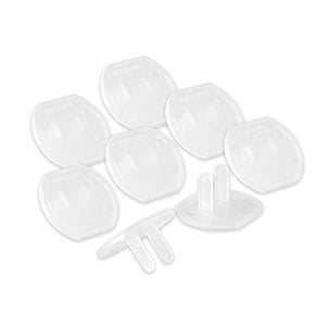 GE Plastic Outlet Covers, 8 Pack, Shock Prevention, Child Safe, Easy Install, UL Listed, Clear, 50271