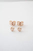 HONEYCAT Tiny Heart Stud Earrings in 18k Rose Gold Plated | Minimalist, Delicate Jewelry (RG)