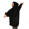 THE COMFY Original | Oversized Microfiber & Sherpa Wearable Blanket, Seen On Shark Tank, One Size Fits All Black