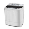 SUPER DEAL Portable Compact Mini Twin Tub Washing Machine w/Wash and Spin Cycle, Built-in Gravity Drain, 13lbs Capacity