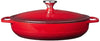 Lodge 3.6 Quart Cast Iron Casserole Pan. Red Enamel Cast Iron Casserole Dish with Dual Handles and Lid (Island Spice Red)