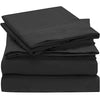Mellanni Extra Deep Pocket Twin XL Sheet Set - Luxury 1800 Bedding Sheets & Pillowcases - Fits College Dorm Room Mattress up to 21" - Ultra Soft Cooling Bed Sheet Set - 3 Piece (Twin XL, Black)