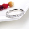 TIGRADE 3mm Women Titanium Engagement Ring Cubic Zirconia Eternity Wedding Band Size 3 to 13.5 (Silver, 3)