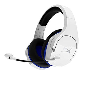 HyperX Cloud Stinger Core – Wireless Gaming Headset, for PS4, PS5, PC, Lightweight, Durable Steel Sliders, Noise-Cancelling Microphone - White