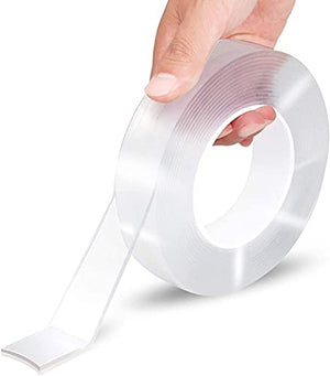 EZlifego Double Sided Tape Heavy Duty (9.85FT), Multipurpose Removable Mounting Tape Adhesive Grip,Washable Strong Sticky Wall Tape Strips Transparent Tape Poster Carpet Tape for Paste Items,Household