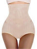 Nebility Women Butt Lifter Shapewear Hi-Waist Double Tummy Control Panty Waist Trainer Body Shaper (S, Beige)