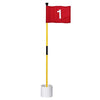 KINGTOP Miniature Golf Flagstick, Practice Putting Green Flags for Yard, Golf Pin Flag Hole Cup Set, Portable 2-Section Design, 3ft Flagpole, Red Flag Numbered #1, Indoor | Outdoor