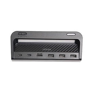 JOWUA USB Hub with LED Light for Tesla Model 3 / Model Y DashCam Sentry Mode Reader Smart Sensor LED (USB-C +USB-A (Model Y/ 2020 Model 3), Black)