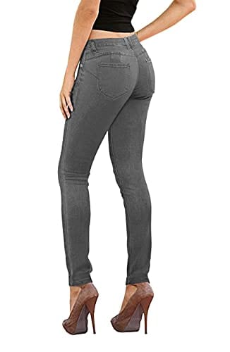 Hybrid & Company Women's Super Comfy Stretch Skinny Jeans P37356SK Grey 11