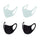igozen 4 Pack adult face masks Nanosase G Sports face masks BNS Poly Spandex nano Face Mask. (Adult 2 Black + 2 Blue Green)