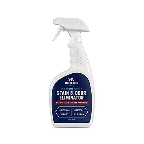 Rocco & Roxie Professional Strength Stain & Odor Eliminator - Enzyme-Powered Pet Odor & Stain Remover for Dog and Cats Urine - Carpet Cleaner Spray - Enzymatic Cat Pee Destroyer - for Small Animals