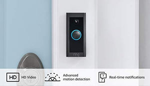 Introducing Ring Video Doorbell Wired – Convenient, essential features in a compact design, pair with Ring Chime to hear audio alerts in your home (existing doorbell wiring required) - 2021 release