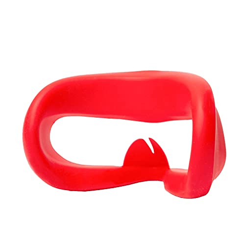 VR Face Cover and Lens Cover for Oculus Quest 2, Sweatproof Silicone Face Pad Mask & Face Cushion for Oculus Quest 2 VR Headset (Red)