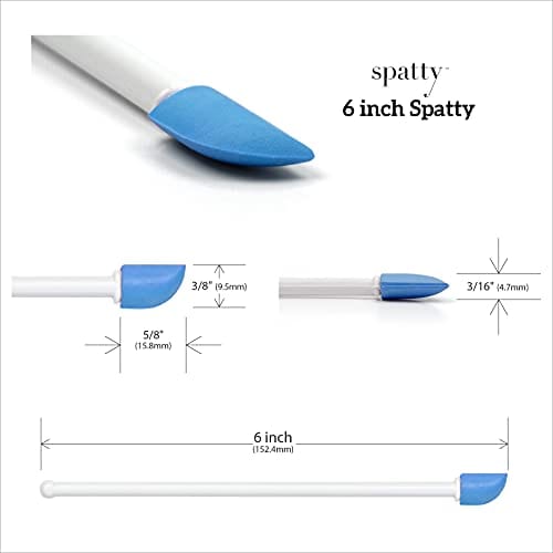 The Spatty & Spatty Daddy Last Drop Spatula, Two Piece Set (6" and 12") - Blue, Reusable, Flexible, As Seen On Shark Tank