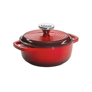 Lodge Enameled Cast Iron Dutch Oven, 1.5-Quart, Red
