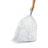 simplehuman Code H Custom Fit Drawstring Trash Bags, 30-35 Liter / 8-9 Gallon, White, 60 Count, 60, 60