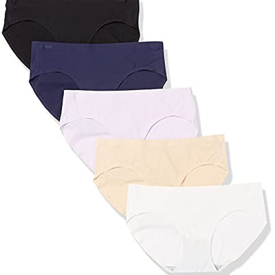 Amazon Essentials Seamless/No Show Panties (XS - XL) for Legging, Low Rise Hipster Underwear Braguitas