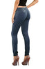 Women's Super Comfy Stretch Skinny Jeans P37359SK Tinted BLU 11