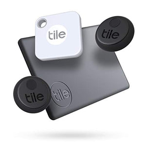 Tile Essentials (2020) 4-pack (1 Mate, 1 Slim, 2 Stickers) - Bluetooth Tracker & Item Locators for Keys, Wallets, Remotes & More; Easily Find All Your Things