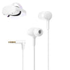 Amavasion VR Gaming Earphones for Oculus Quest 2 (3D 360 Degree Sound) Custom-Length Cable - Quest 2 White