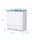 KUPPET Compact Twin Tub Portable Mini Washing Machine 26lbs Capacity, Washer(18lbs)&Spiner(8lbs)/Built-in Drain Pump/Semi-Automatic (White&Blue)