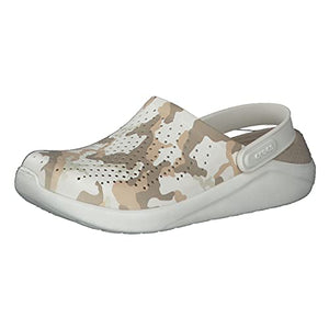 Crocs Unisex Men's and Women's LiteRide Clog, Almost White Camo, 6 US