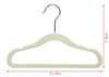Amazon Basics Kids Velvet Non-Slip Clothes Hangers, Beige - Pack of 30