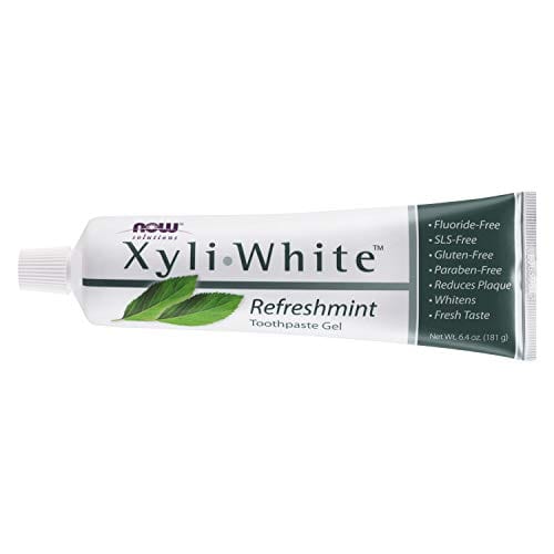 NOW Solutions, Xyliwhite™ Toothpaste Gel, Refreshmint, Cleanses and Whitens, Fresh Taste, 6.4-Ounce