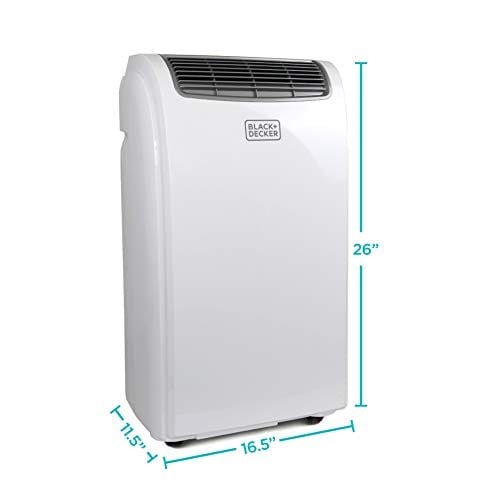 BLACK+DECKER BPP06WTB Portable Air Conditioner with Remote Control, 10,000 BTU, Cools Up to 250 Square Feet, White