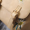 Embroidered Folk Style Fashion Leather Backpack