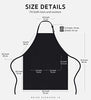 Syntus 2 Pack Adjustable Bib Apron Thicker Version Waterdrop Resistant with 2 Pockets Cooking Kitchen Aprons for Women Men Chef, Black