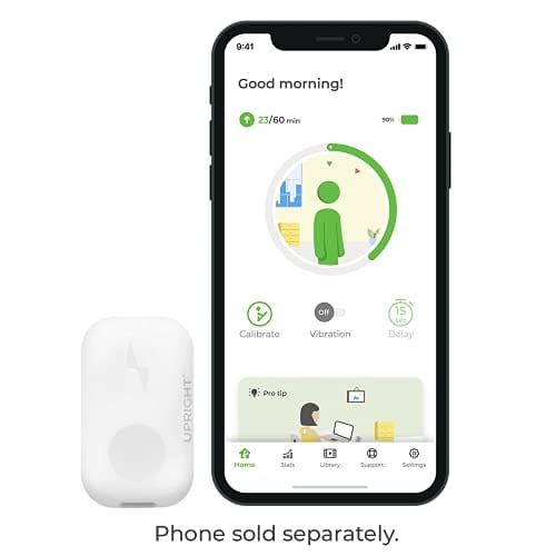 Upright GO 2 Posture Trainer and Corrector for Back Strapless, Discreet and Easy to Use Complete with App and Training Plan Back Health Benefits and Confidence Builder