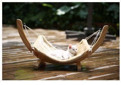 Cat Hammock Wooden Bed Pet Supplies