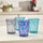 Optix 14-ounce Plastic Tumblers | set of 8 in 4 Coastal Colors