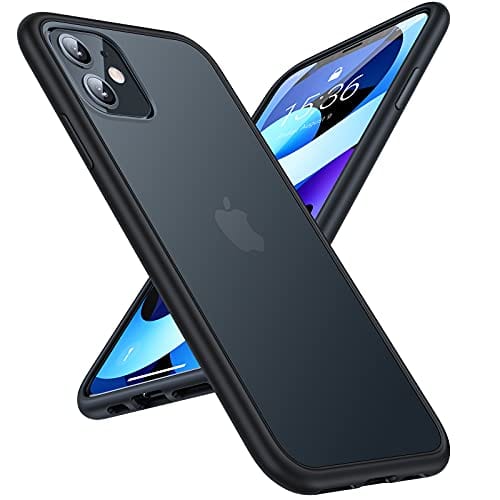 TORRAS Shockproof Designed for iPhone 11 Case, [6FT Military Grade Drop Protection] Translucent Hard Back with Silicone Bumper