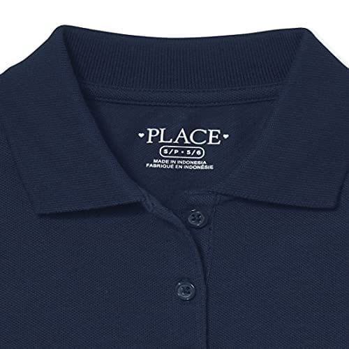 The Children's Place Girl's Short Sleeve Pique Polo, Tidal, XX-Large