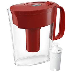 Brita Standard Metro Water Filter Pitcher, Small 5 Cup 1 Count, Red
