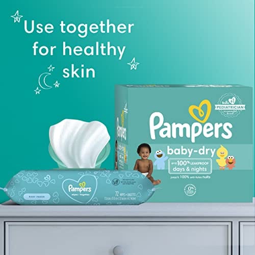 Diapers Newborn/Size 1 (8-14 lb), 252 Count - Pampers Baby Dry Disposable Baby Diapers, ONE MONTH SUPPLY, Packaging & Prints May Vary