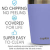Cupkin Stackable Stainless Steel Cups for Toddlers (EASY to Clean) - Set of 2 Powder Coated Vacuum Insulated Kids Tumblers, 2 BPA Free Lids & 2 Reusable Silicone Straws (Aqua + Perriwinkle, 8.5 OZ)
