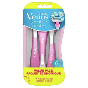 Gillette Venus Sensitive Women's Disposable Razors - 6 Pack