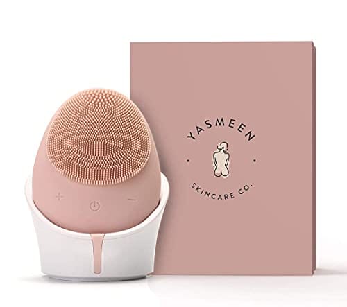 Sonic Facial Cleansing Brush, Waterproof Electric Face Cleansing Brush Device for Deep Cleaning|Gentle Exfoliating|Massaging,Rechargeable,Yasmeen Skincare Co.