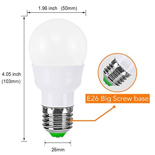 RGB LED Light Bulb, Color Changing Light Bulb, 40W Equivalent, 450LM, 2700K Warm White 5W E26 Screw Base RGBW
