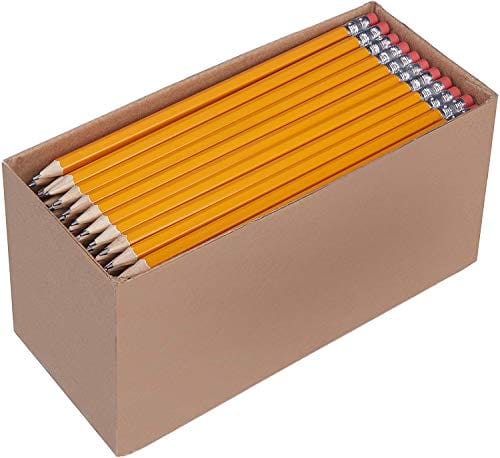 Amazon Basics Woodcased #2 Pencils, Pre-sharpened, HB Lead, Box of 30