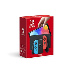 Nintendo Switch (OLED Model) w/ Neon Red & Neon Blue Joy-Con