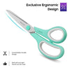 Scissors, iBayam 8" Multipurpose Scissors Bulk 3-Pack, Ultra Sharp Blade Shears, Comfort-Grip Handles, Sturdy Sharp Scissors for Office Home School Sewing Fabric Craft Supplies, Right/Left Handed