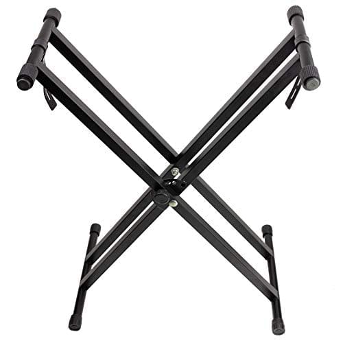 RockJam Adjustable Keyboard Stand with Locking Straps & Quick Release Mechanism