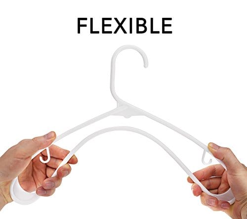 Sharpty Plastic Hangers Clothing Hangers Ideal for Everyday Standard Use (White, 60 Pack)