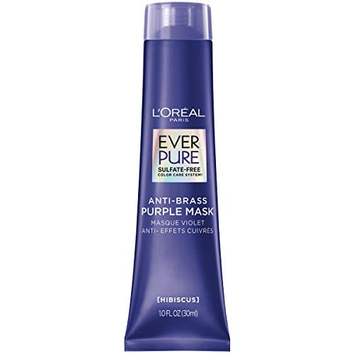 L'Oreal Paris EverPure Sulfate Free, Ultra Pigmented Anti Brass Purple Mask Rinse Out Treatment, Neutralizes Brass and Deeply Nourishes, bleached, blonde or highlighted hair, 3 fl. oz.