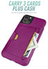 Smartish iPhone 11 Pro Max Wallet Case - Wallet Slayer Vol. 2 [Slim Protective Kickstand] Credit Card Holder (Silk) - Purple Reign